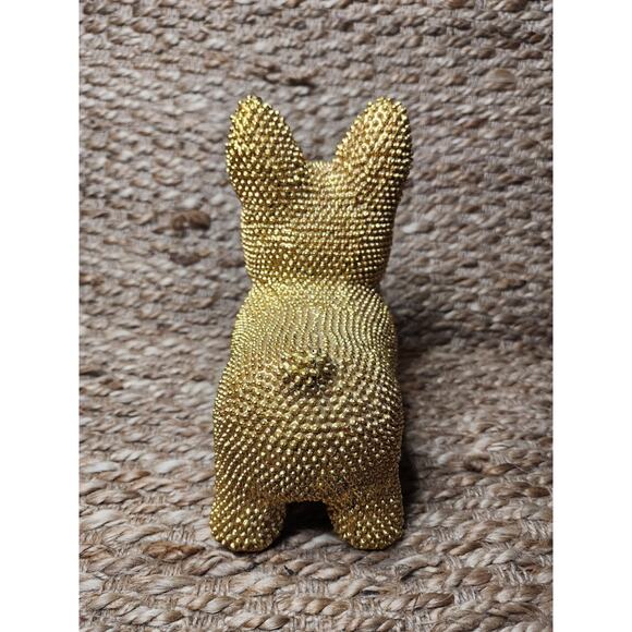 French Bulldog Statue Gold Pug Sitting Dog Figurine English Bulldog Home Decor - Picture 4 of 10